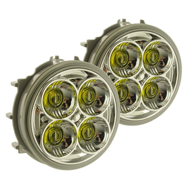 Tåkelys par 4xLED for innbygging gul