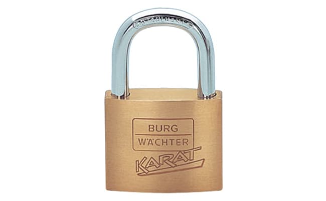 Hengelås 30mm messing 2 nøkler