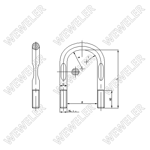 Draband BPW m/mutter