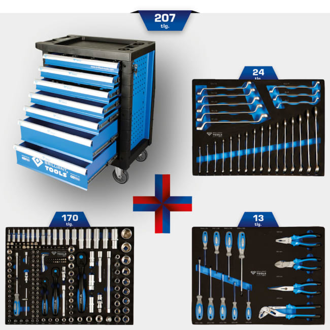 Verktøyvogn 207 deler