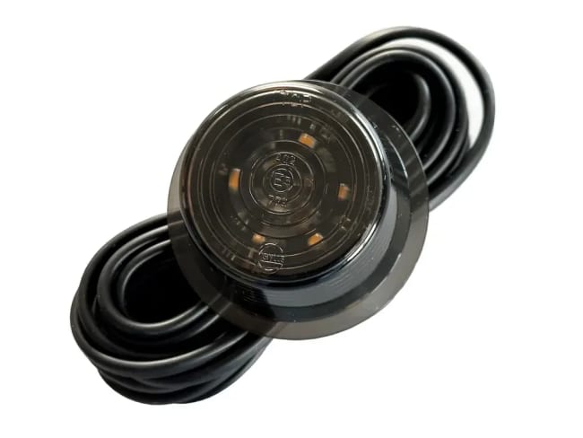 Glass LED black line rød