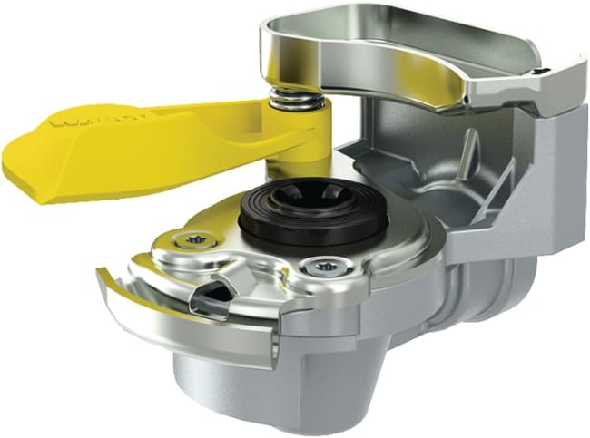 Luftkobling med ventil gul