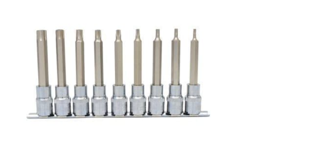 1/2" Torx pipesett lang, 9 deler