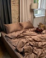 Сатин PREMIUM — Мокко, комплект постільної білизни