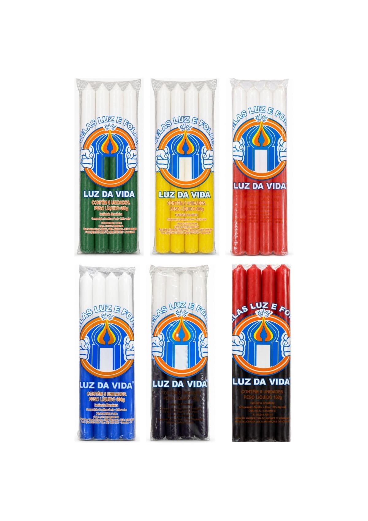 Vela de Força Bicolor 608g Pacote