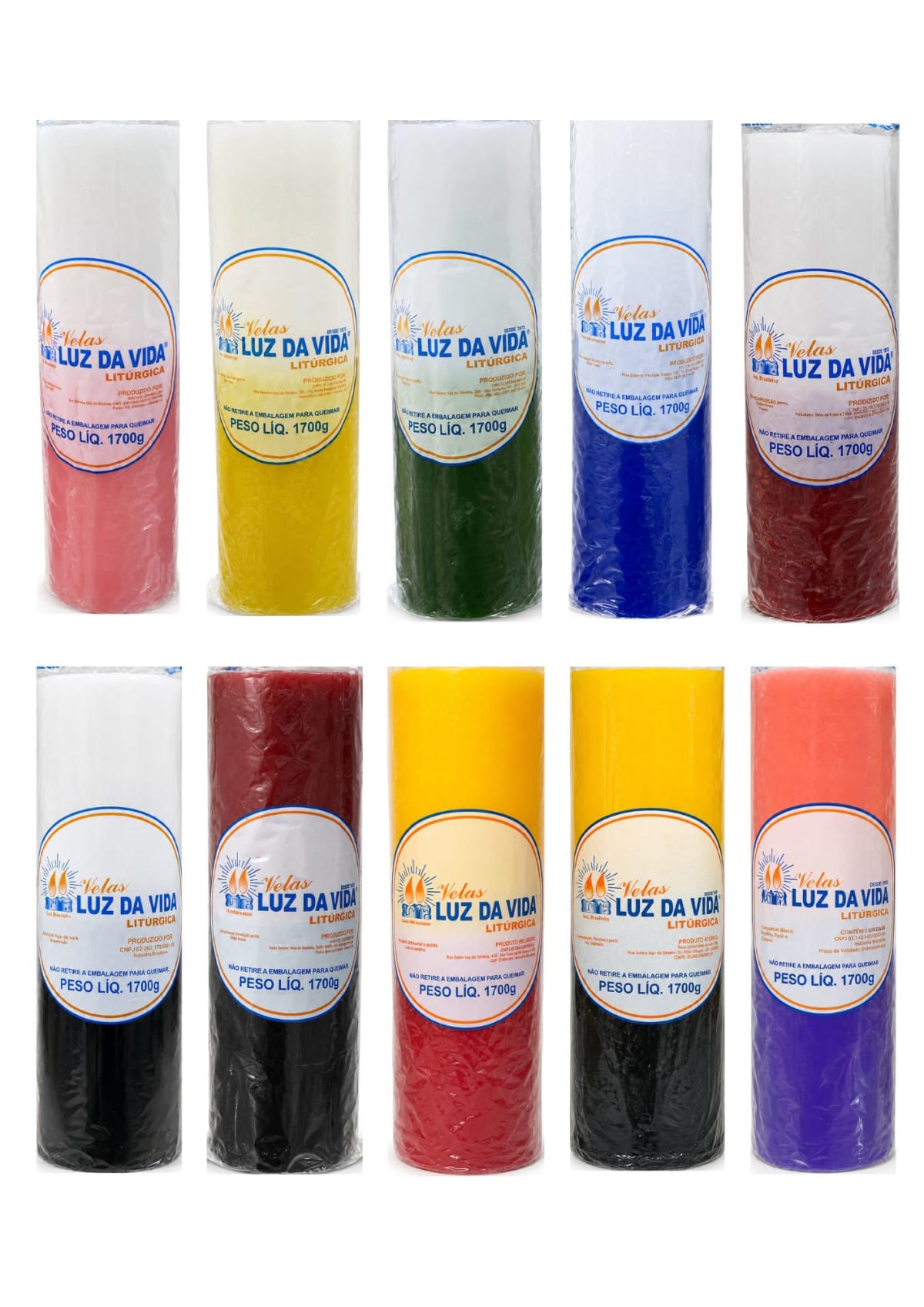 Vela de 21 dias Bicolor - 1.700g