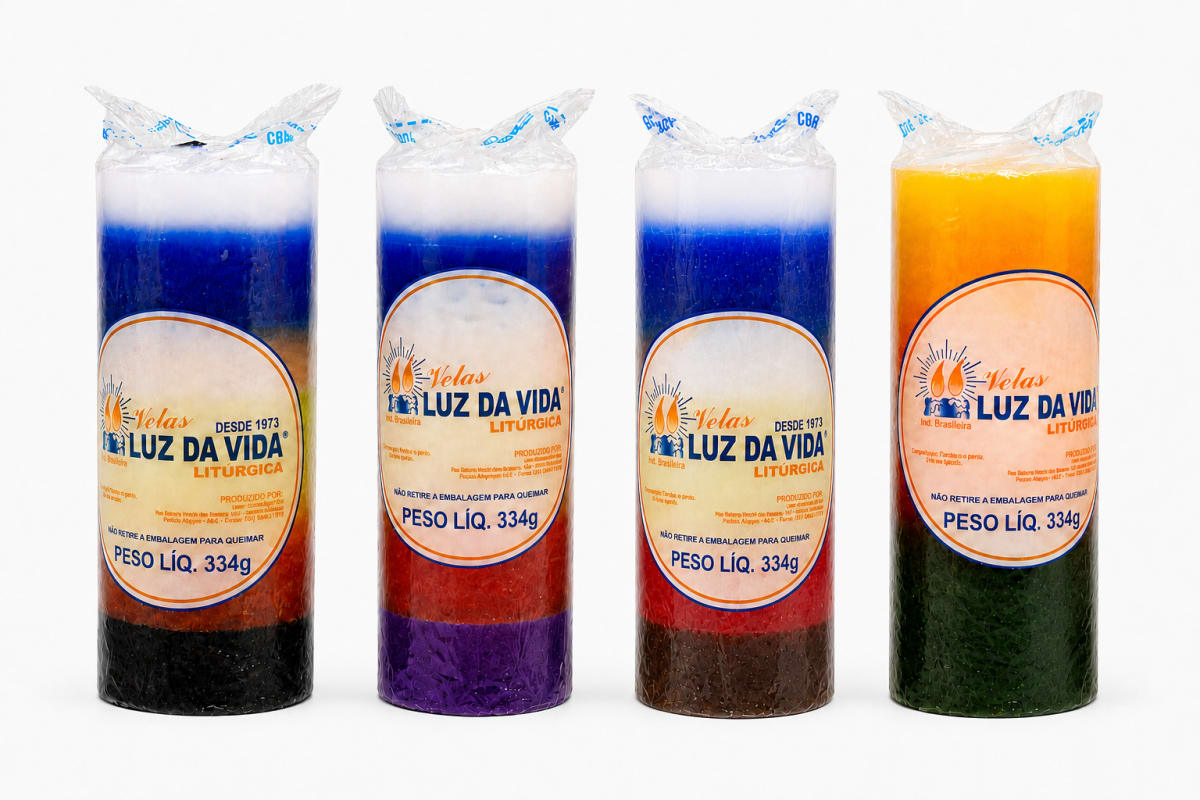 Vela 7 dias 7 linhas / Tricolor - 334g