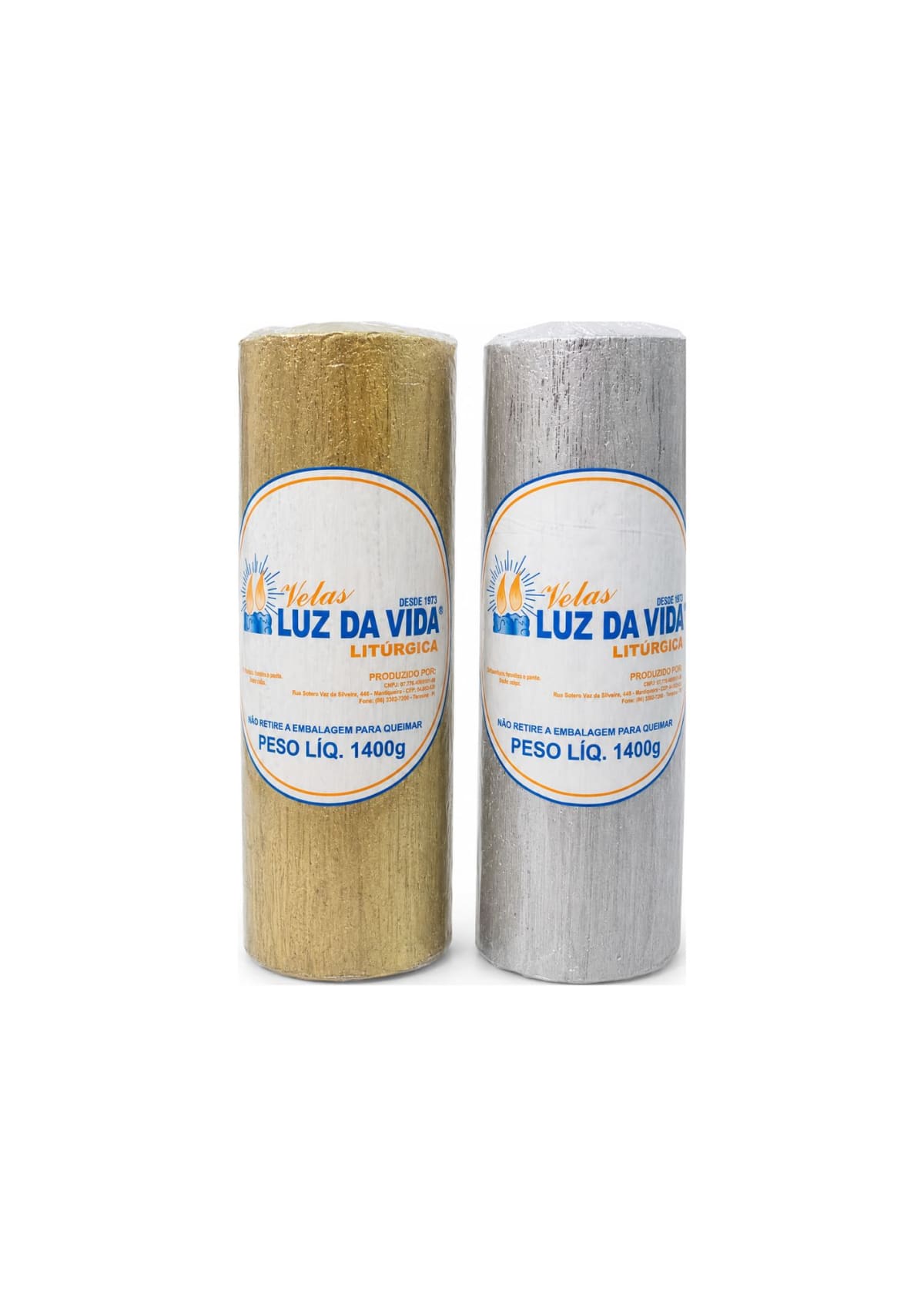 Vela 15 dias - 1.400g Dourada / Prata