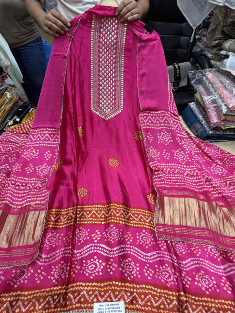 Gajji Silk with Lagda Patta Gajji Silk
