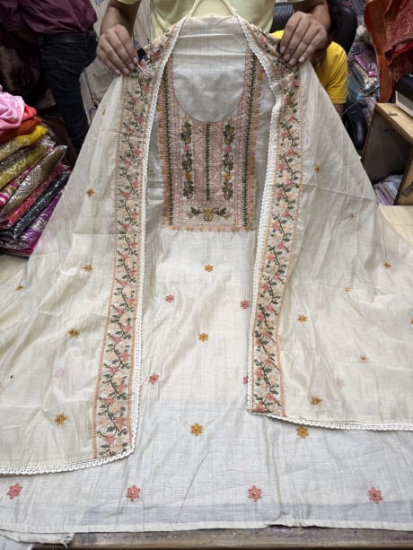 Jamdani Cotton - Natural Colour