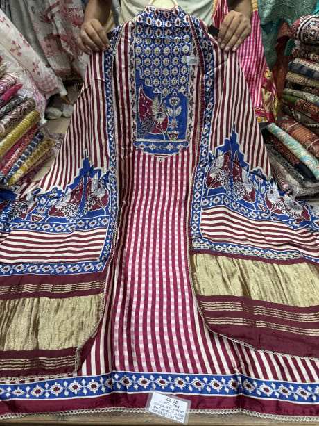 Gajji Silk Stripes with Lagda Patti Dupatta