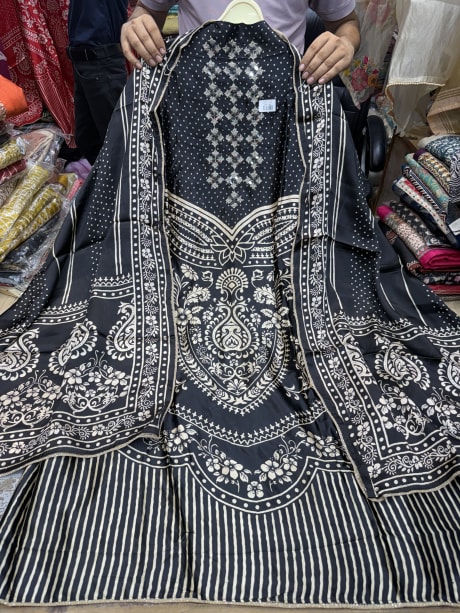 Gajji Silk Masaba Print