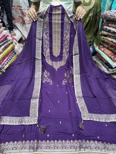 Banarsi Silk with Meenakari Work