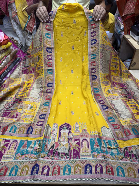 Raja Rani Rajwada silk Position Print