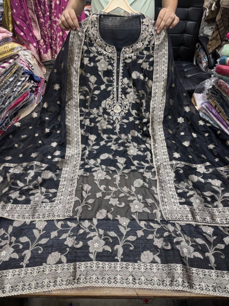 Kanjivaram Silk with handwork and Banarsi weaving 