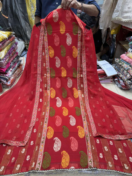 Organza Banarsi Meenakari