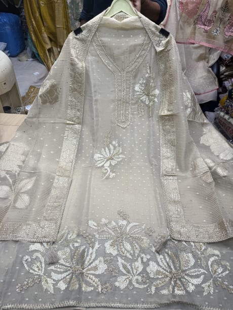 Silver work Shimmer Silk self