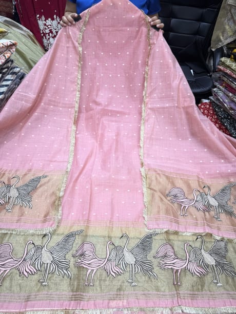 Jamdani Cotton Flamingo