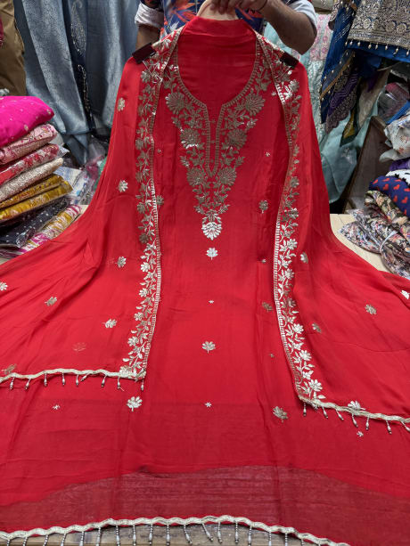 Glass Organza Pitta work