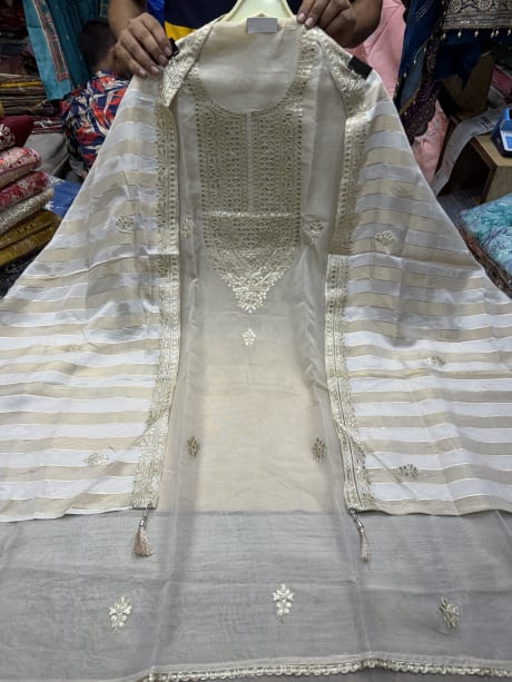 Shimmer Silk Gotta Patti Work and Lagdi Patta Dupatta