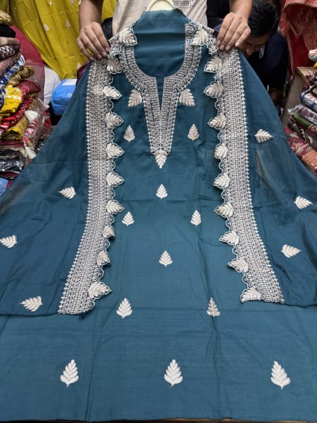 Leaf Mul Chanderi Cotton