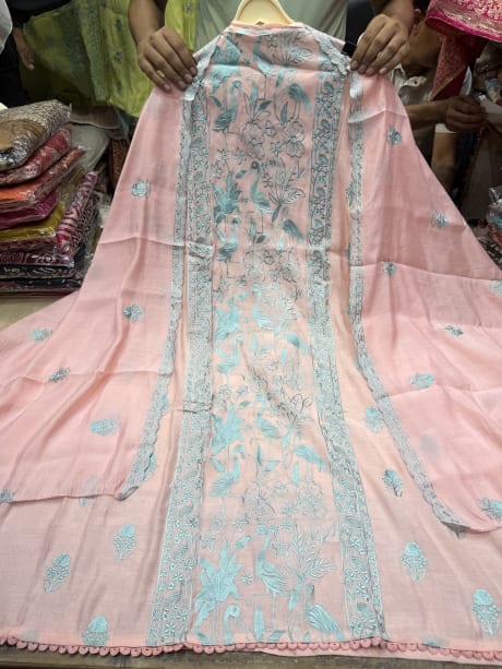 Mul Chanderi Cotton Panel Work