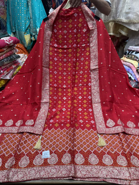 Banarsi Silk with work on ghera