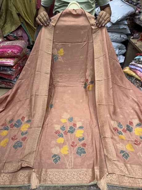 Muslin Banarsi Silk with Meenakari Work