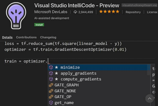 Tối ưu Visual Studio Code Phần 1 - 30 Extension VSCode tăng hiệu quả công việc 32 Visual Studio IntelliCode