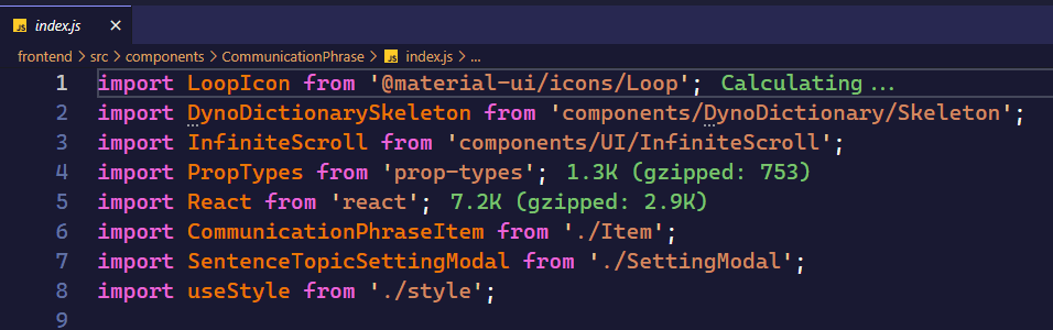 Tối ưu Visual Studio Code Phần 1 - 30 Extension VSCode tăng hiệu quả công việc 58 Import cost
