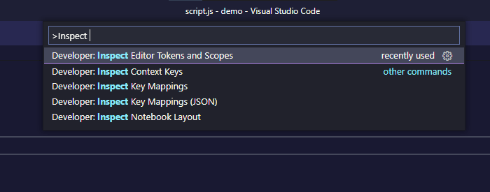 Tối ưu Visual Studio Code Phần 2 - 10 cài đặt và Shortcut VSCode hiệu quả 8 Inspect Editor Tokens and Scopes