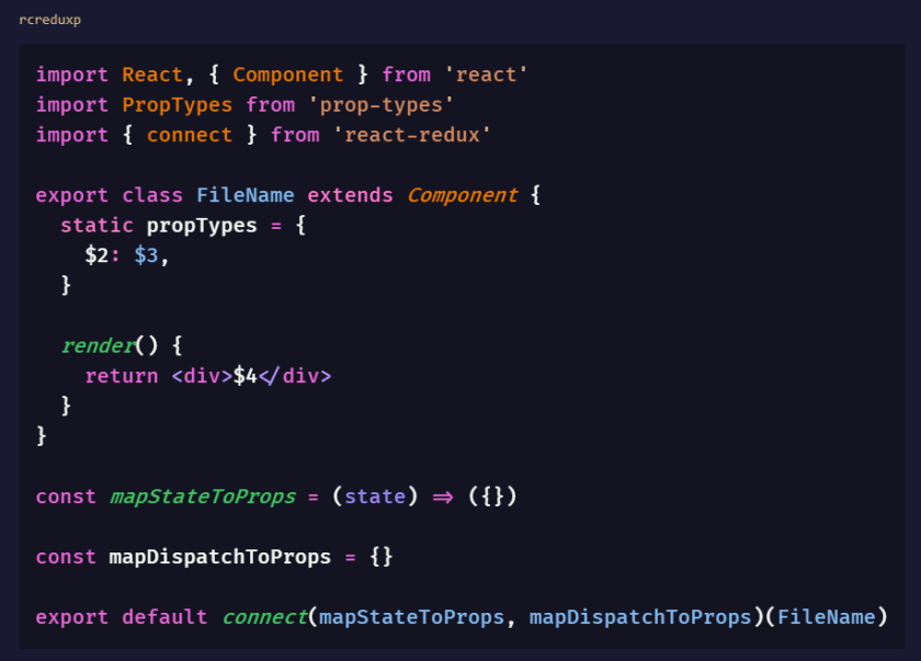Tối ưu Visual Studio Code Phần 1 - 30 Extension VSCode tăng hiệu quả công việc 44 ES7 React/Redux/GraphQL/React Native Snippet