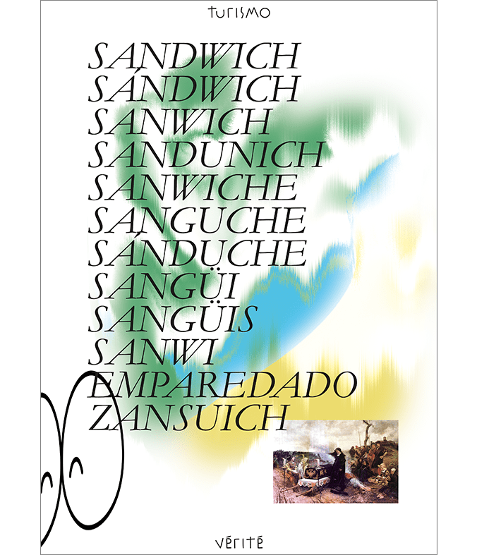 Sí, un sandwich poster.