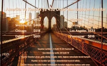 British Airways ile Amerika ve Kanada Uçuşlarına Özel Fiyatları Kaçırma!