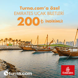 Emirates Havayolları'ndan Turna.com'a Özel 200 TL İndirim!