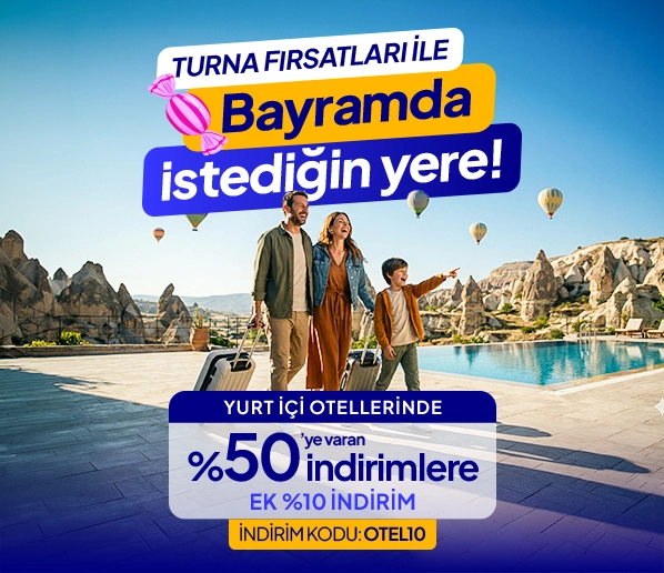 Otelde Tüm Kampanyalara Ek %10 İndirim + Vade Farksız 3 Taksit!