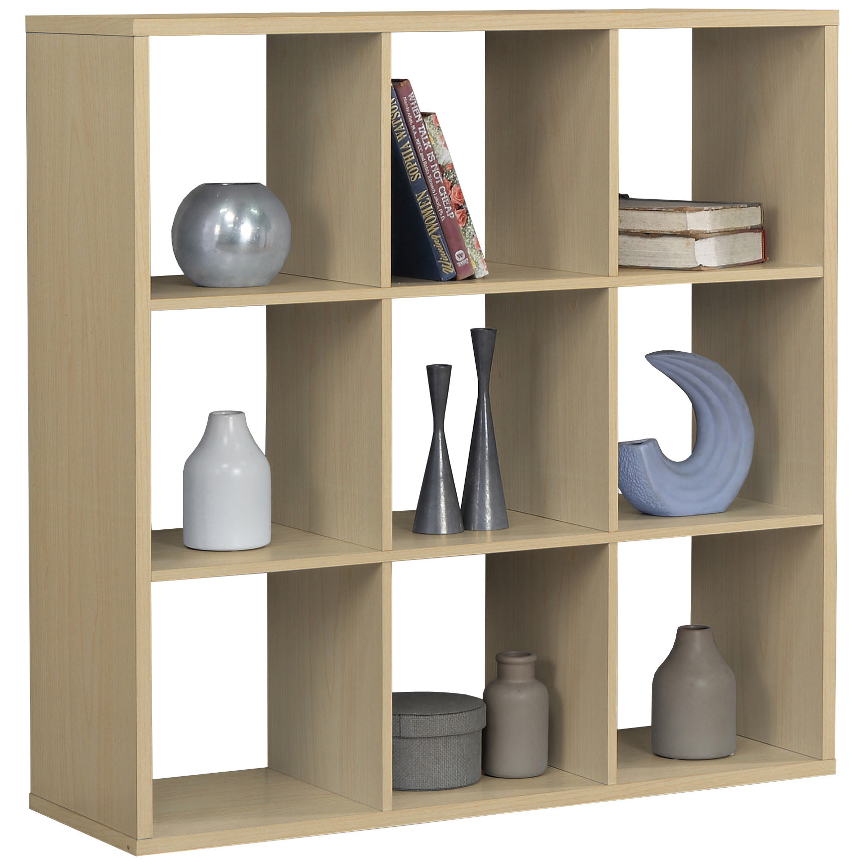 This storage shelf or box cube room divider has a beech finish and would fit well in any modern or contemporary decorated living
