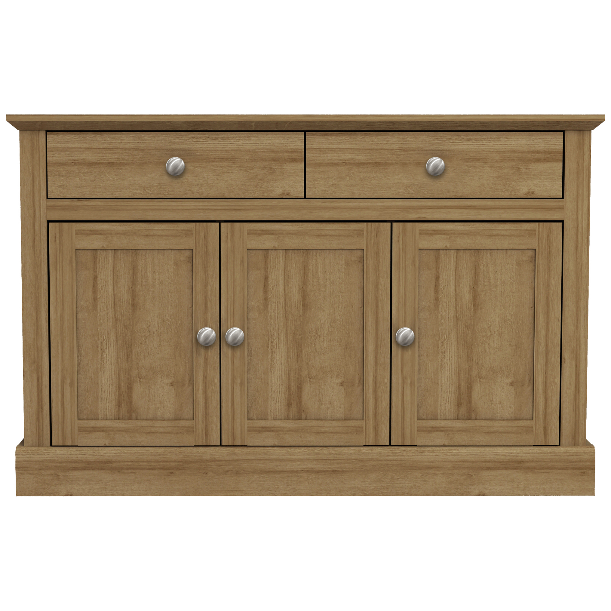 Oak Finish Sideboard Cabinet Storage Cupboard Unit Buffet Ebay