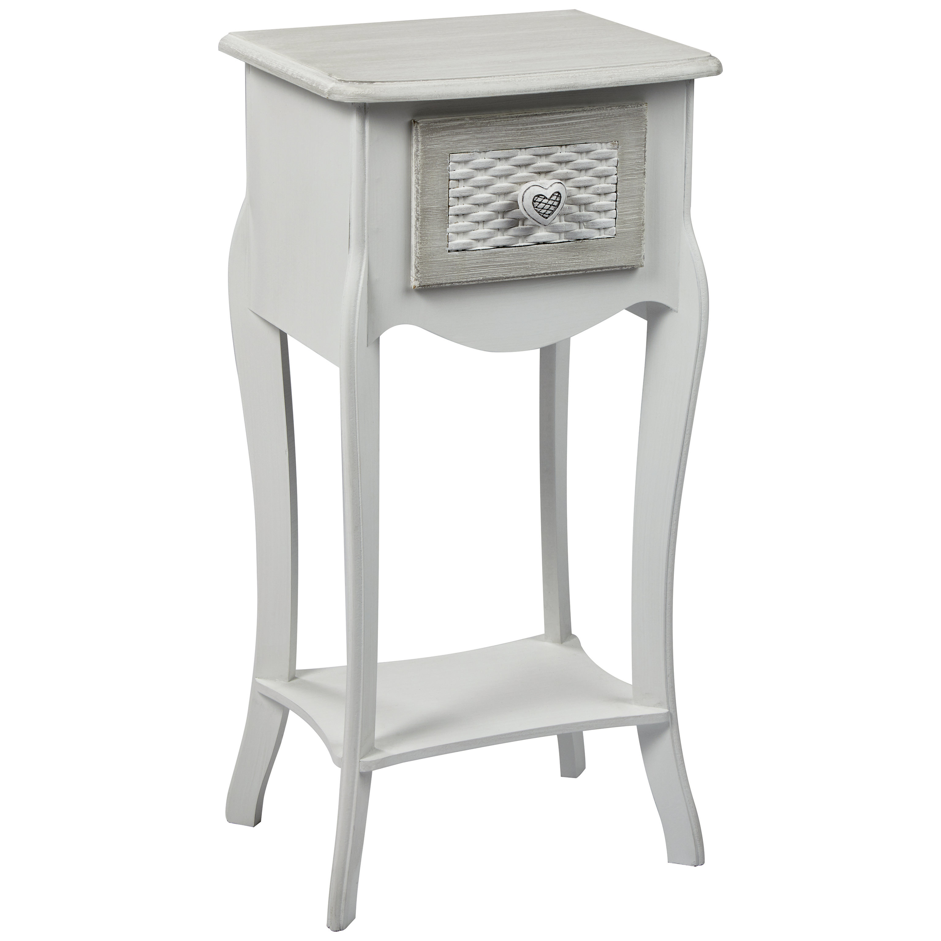 Hand Painted Grey Finish Bedside Cabinet Bedroom End Lamp Table 1