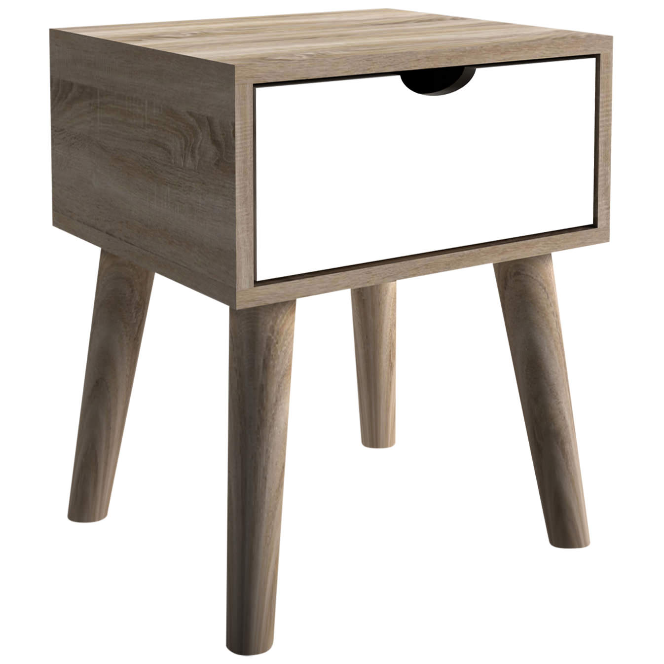 Oak Finish End Lamp Small Side Coffee Table White Grey Ebay