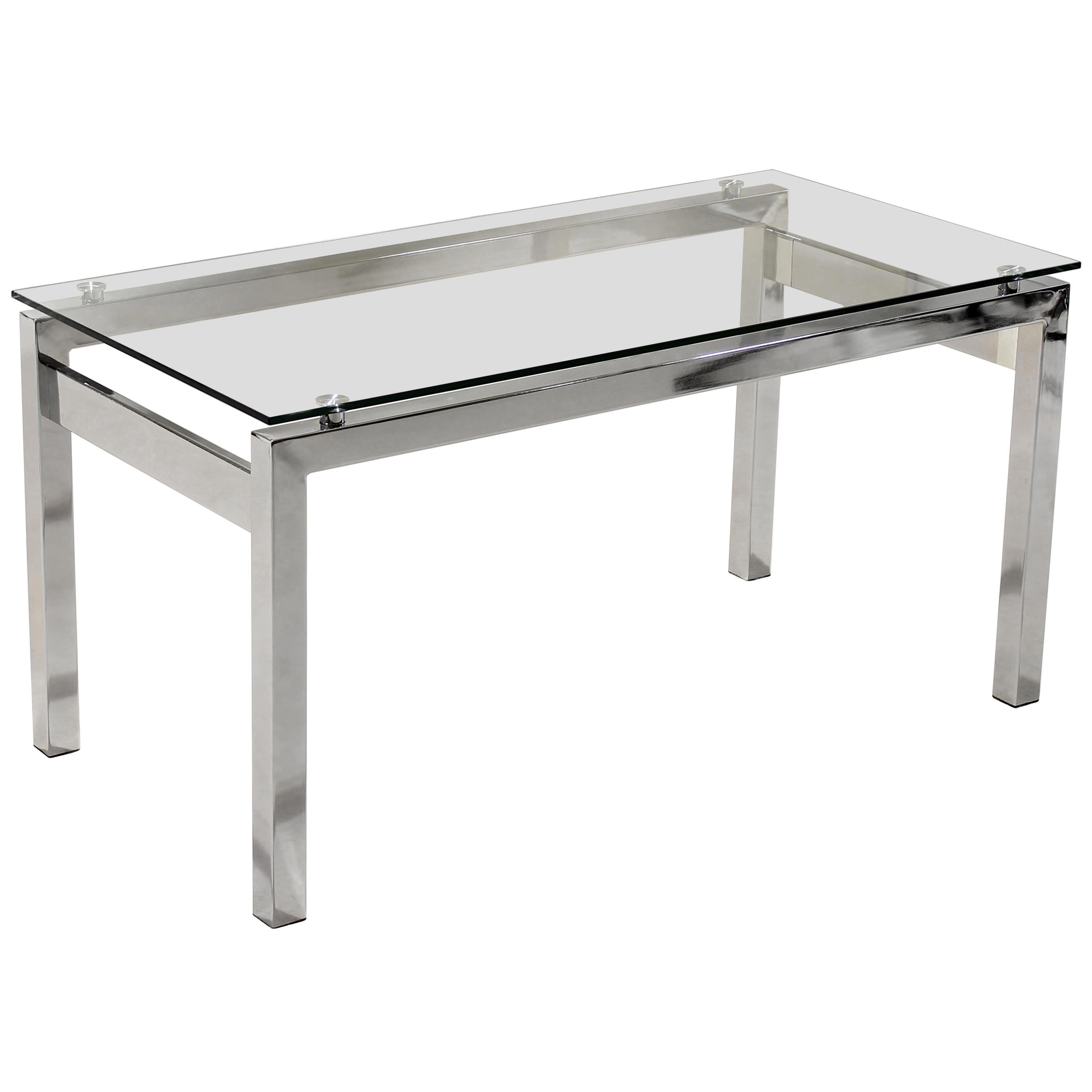 Chrome Clear Glass Occasional End Lamp Small Side Coffee Table Set Description Chrome Coffee Table And End Lamp With Tempered Clear Glass Tops This Set Has Legs Will Suit Any Modern Or Contemporary