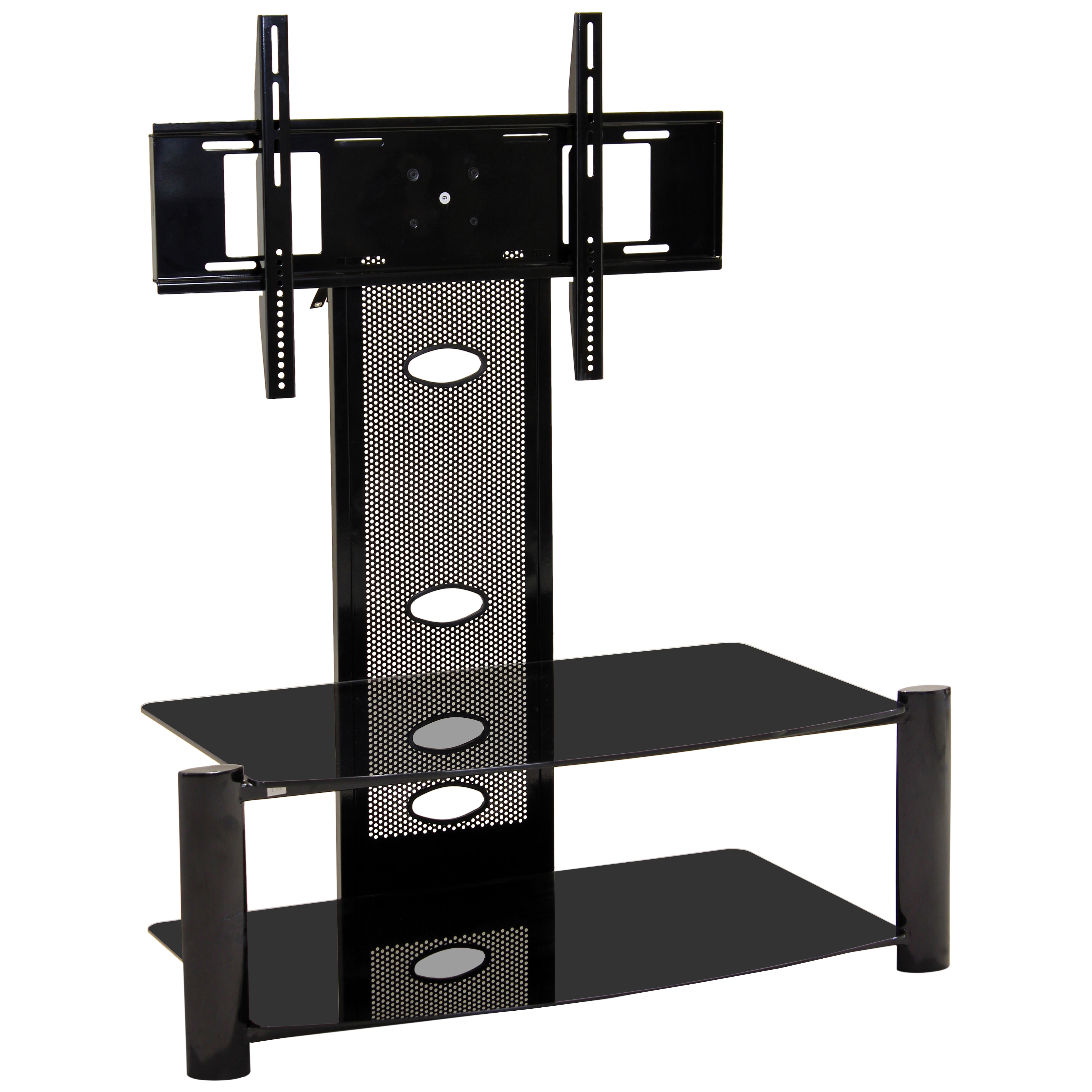 Black Glass Flat Screen Plasma Lcd Tv Table Stand Unit With Mount Suitable For Upto 50 Inch Flat Screen Tv S This Stand Has A Bracket And Will Suit