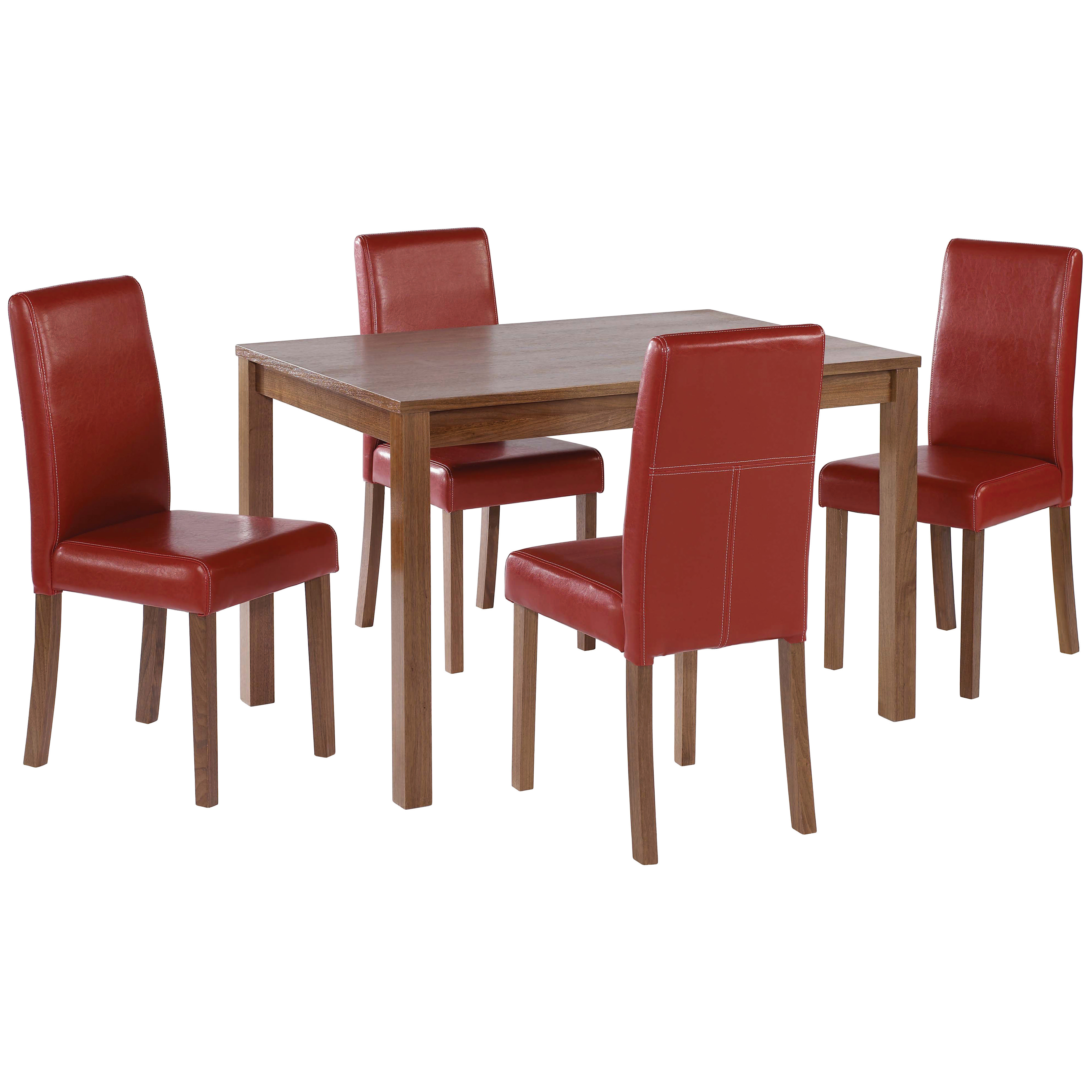 American Walnut Dining Table And Chair Set With 4 Seats Black American Walnut Dining Table And Chair Set With
