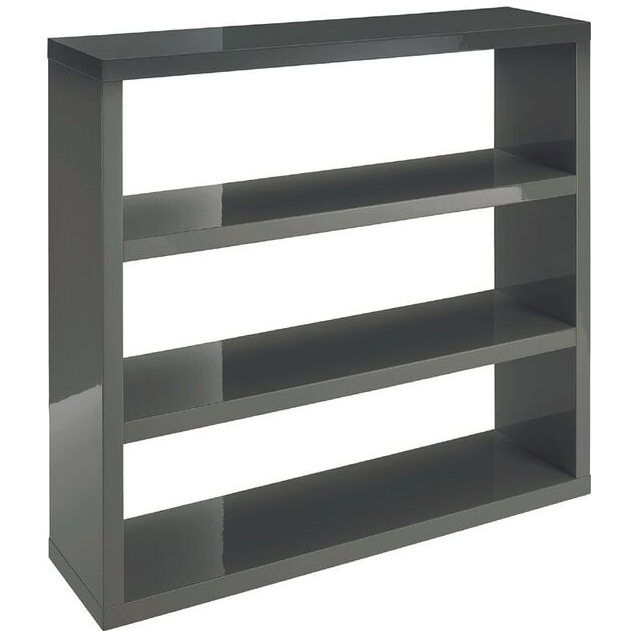 High Gloss Bookcase Bookshelf Book Storage 2 Shelf Shelving Unit