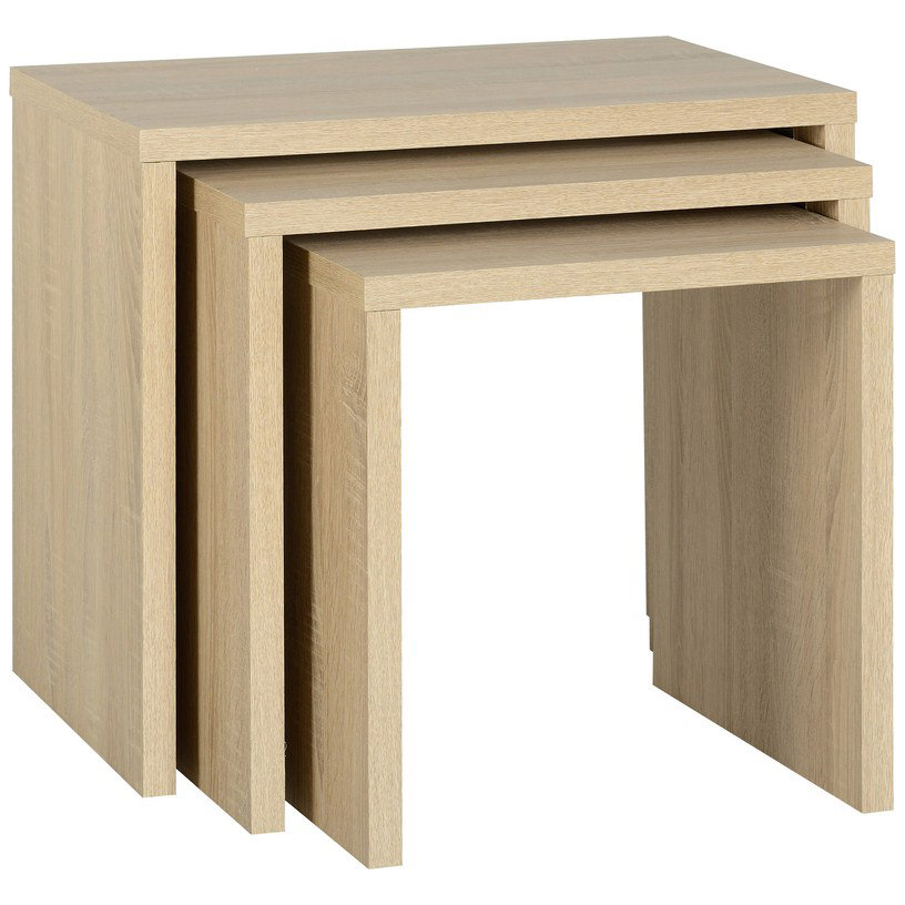 oak effect lamp table