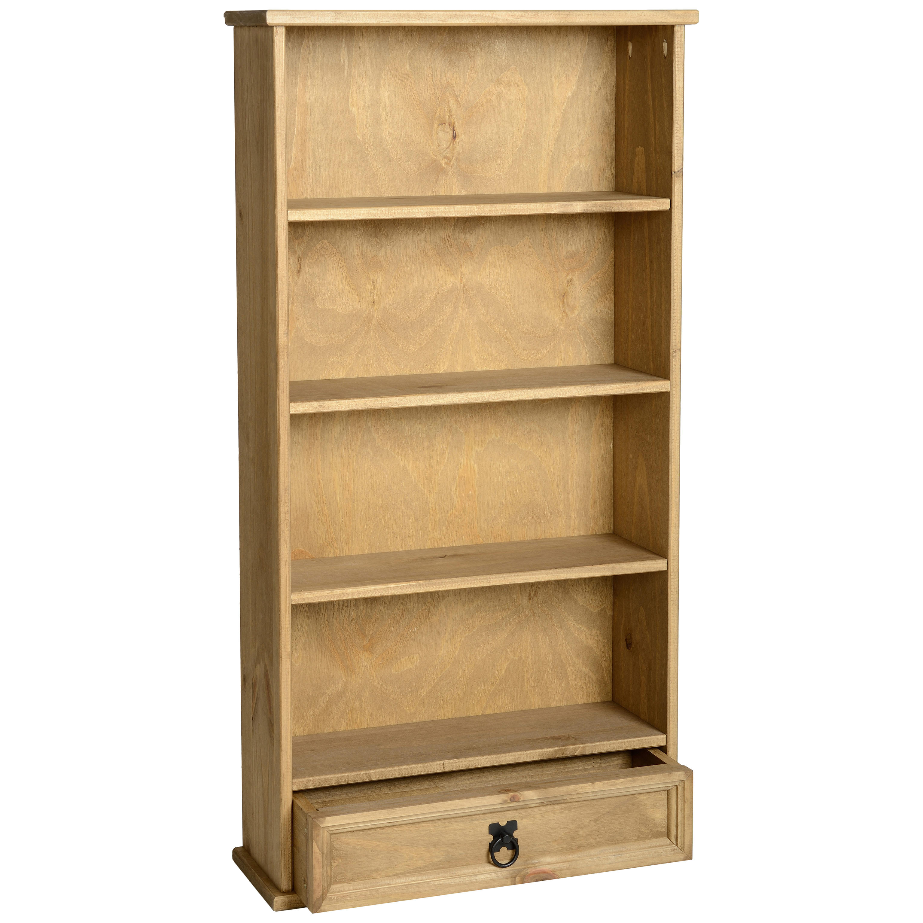 Waxed Pine Dvd Media Storage Rack Shelf Shelving Cabinet Unit With