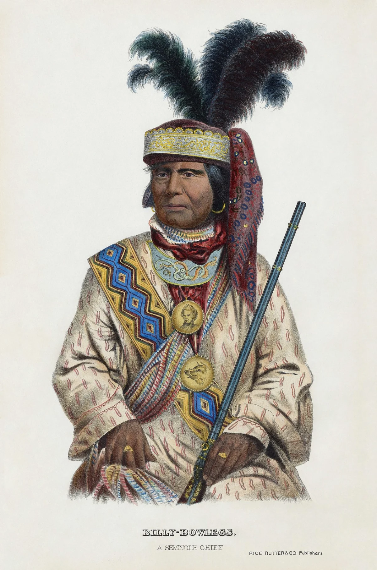 lithograph depicting Chief Billy Bowlegs