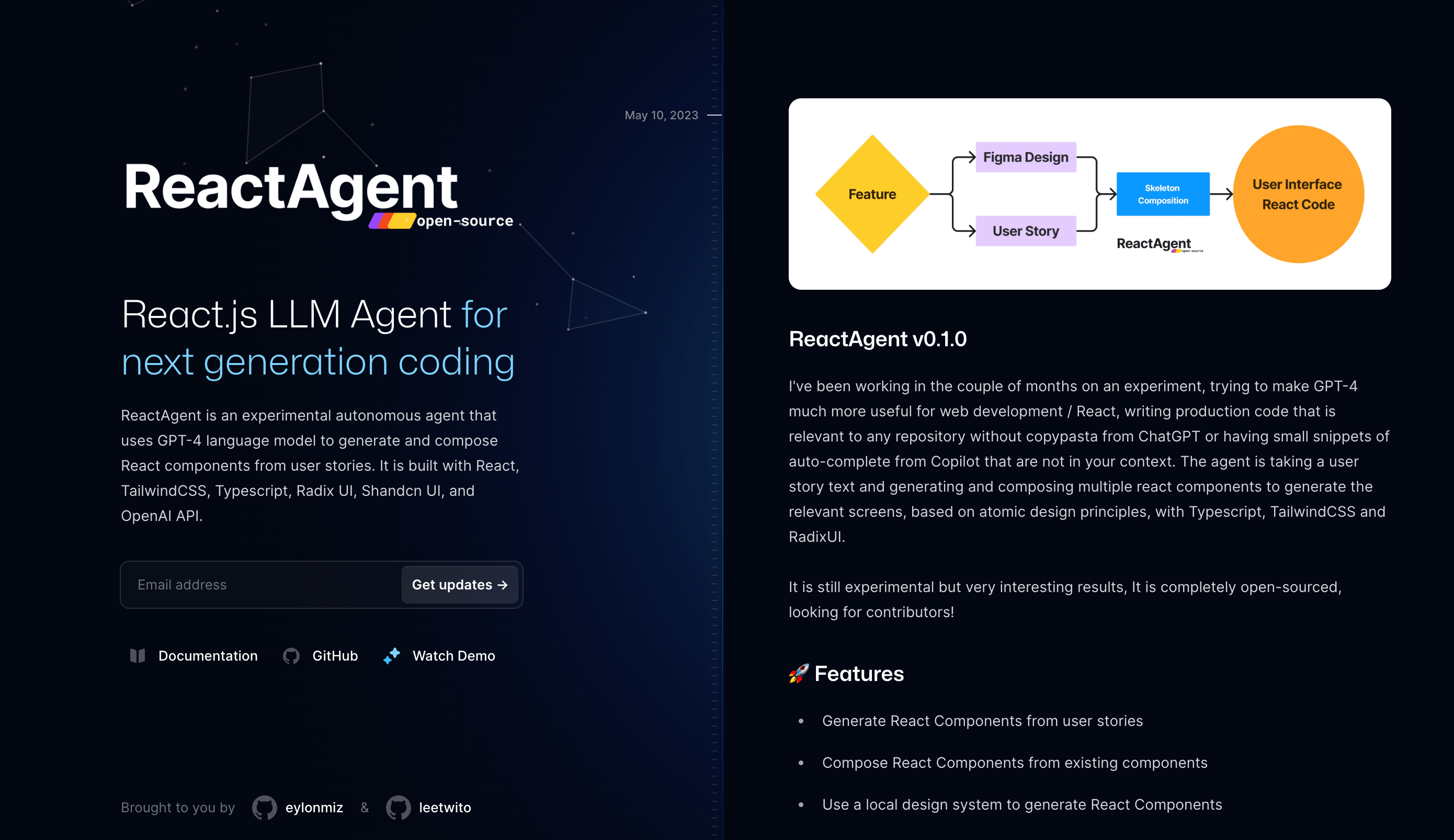 Thumbnail of ReactAgent - The open-source React.js LLM Agent