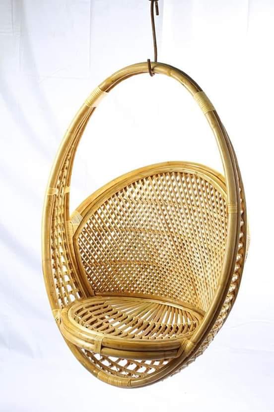 Royal Natural Oval Cane Hanging Swing JHULAA