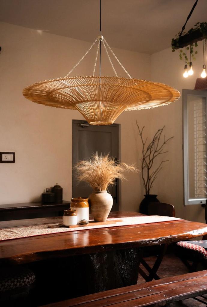 Wide Parasol Kitchen Island Lamp